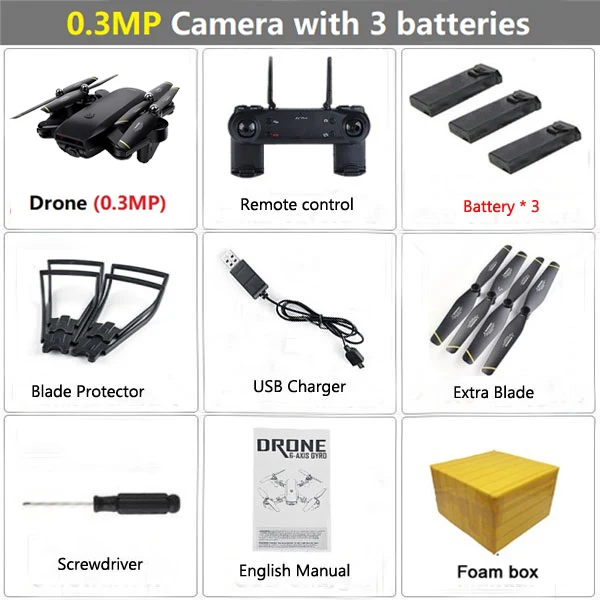 0.3MP Black 3B F Teeggi SG701 WiFi FPV RC селфи Дрон с двойной камерой 720P HD 2,4 ГГц складной Квадрокоптер Дрон Вертолет VS Visuo XS809HW SG700 - Цвет: 0.3MP Black 3B F