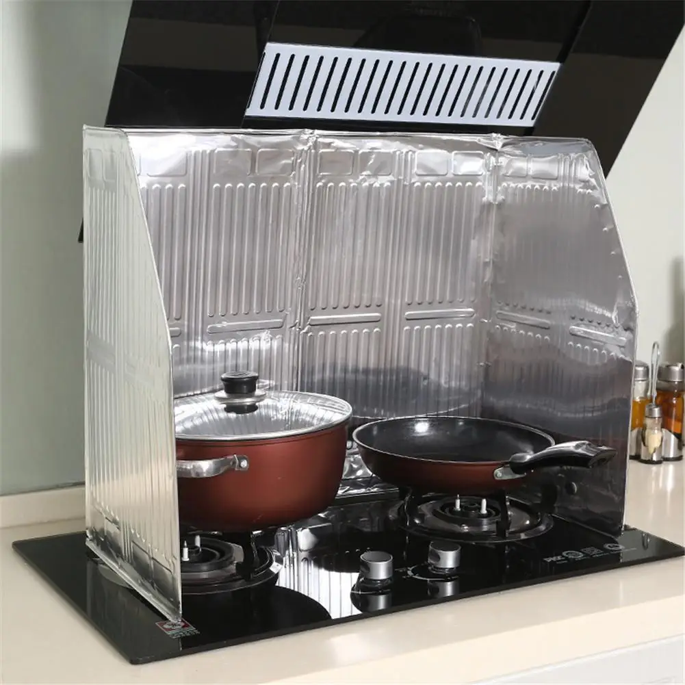 Новинка 120*50 см Складная кухонная алюминиевая фольга газовая плита щит изоляция маслостойкая защита от брызг блок защитный инструмент