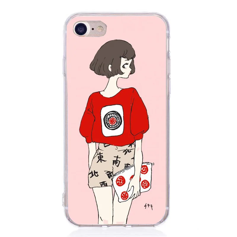 Cover Middle Finger Cat Cool For Funda iPhone X 7 8plus 6 6s se Capa Girls Coque Soft Case Trend Style 5s |