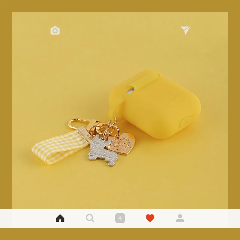 Силиконовый защитный чехол с милыми щенками для AirPods 1/2, попкорн, Bluetooth, наушники, зарядное устройство, чехол, анти-потеря, шнурок, подарок