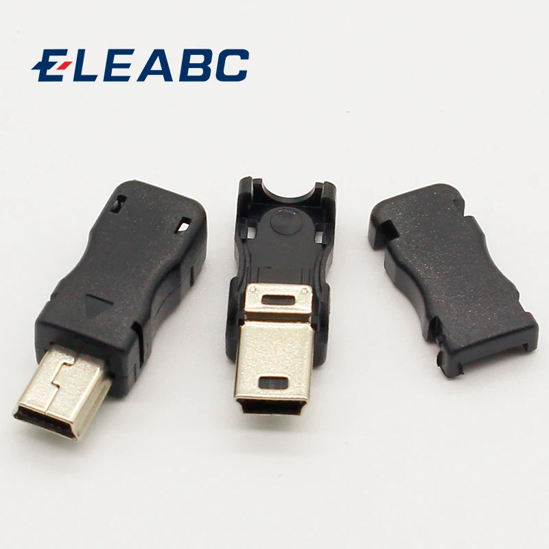 10 шт. мини USB 5 Pin Т порт штекер разъем и пластиковая крышка для DIY Прямая поставка