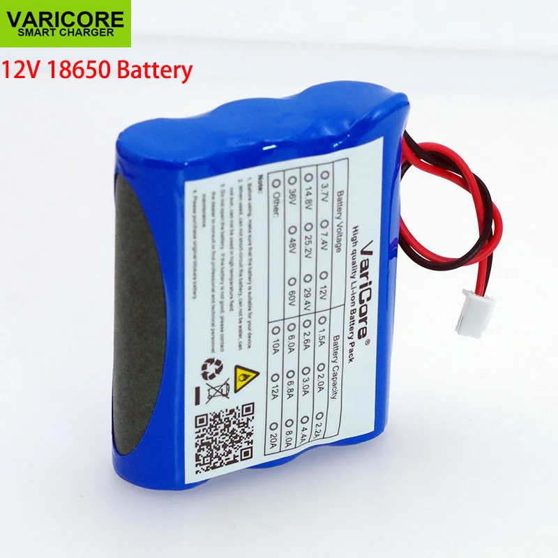 

Литий-ионный аккумулятор VariCore 12 В 18650, аккумулятор камера CCTV аккумуляторная, 12,6 в, а, 2 А, а, 3 А