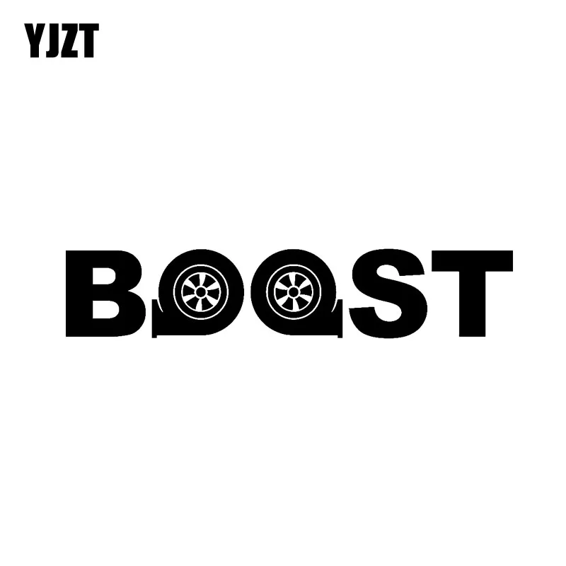 YJZT 15 5 см * 3 2 турбо-стикер для автомобиля наклейка виниловая Милая забавная черная