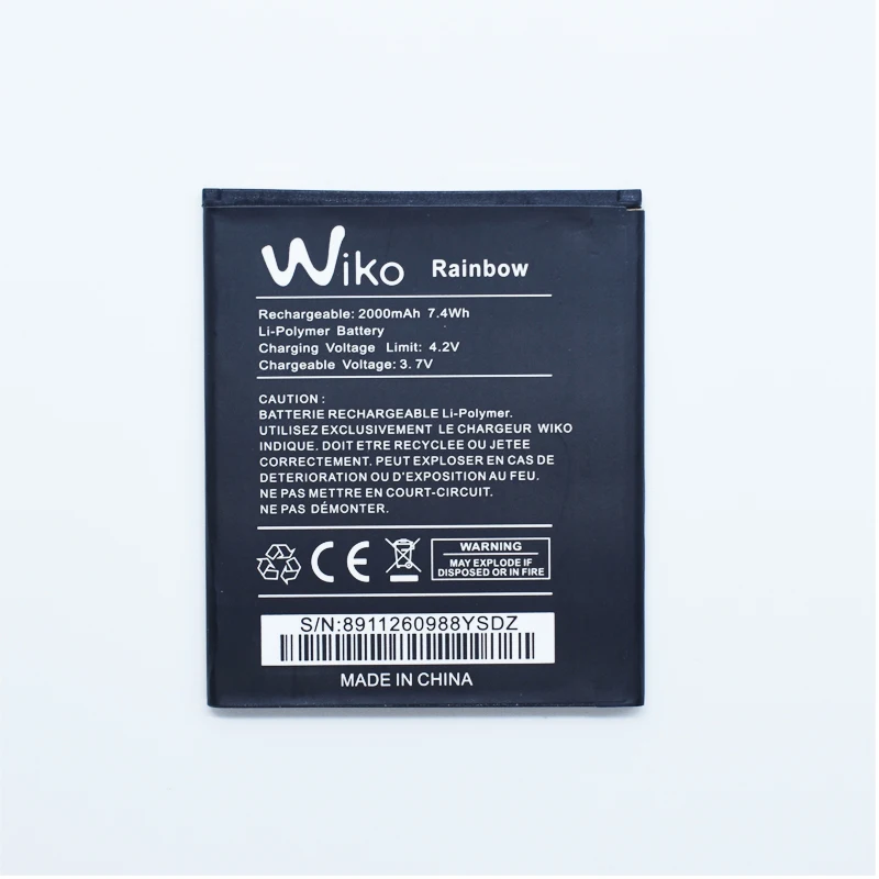 Аккумуляторная батарея Hekiy для Wiko Rainbow 2000 мАч 3 7 Вт/ч в литиевая резервная