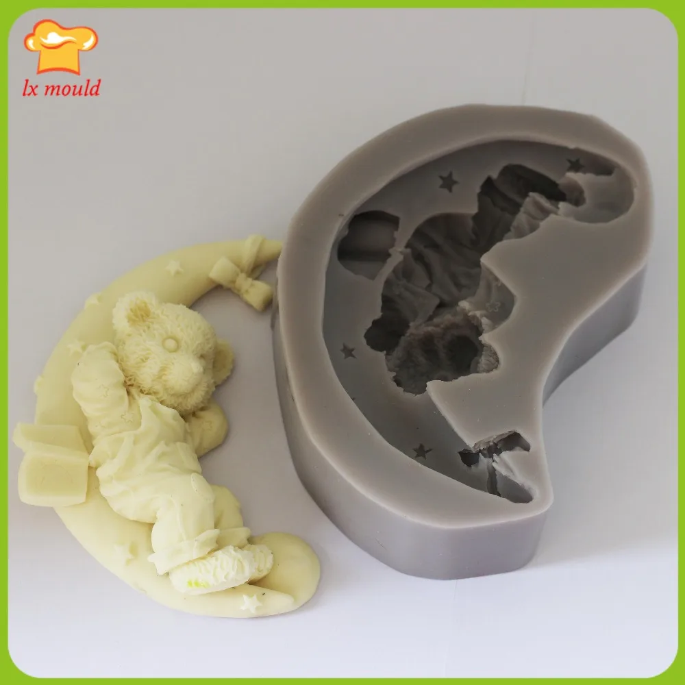 LXYY high-quality food-grade silicone cake mold silicone sugar mold moon bear cake mold clay mold