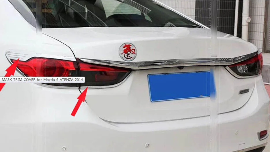 

4 PCS CHROME REAR TAIL LIGHT LAMP MASK TRIM COVER for mazda 6 ATENZA 2014