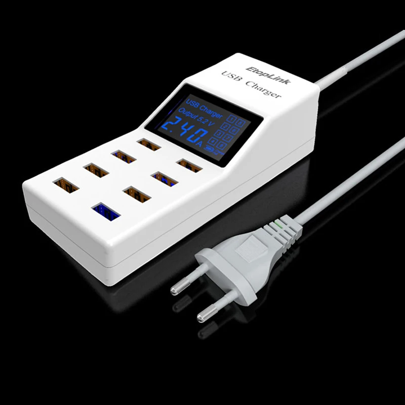 EtopLink 2018 Новый QC3.0 Быстрая зарядка 8 мобильный телефон быстро Зарядное устройство