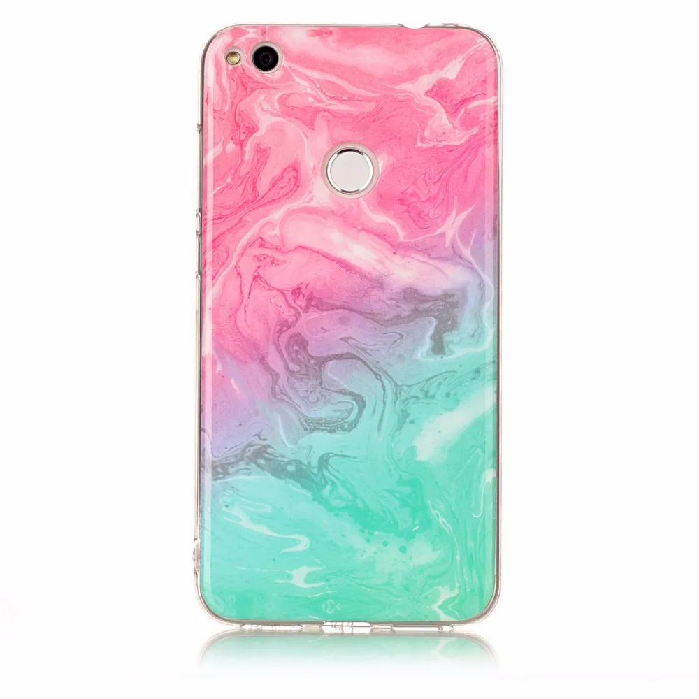Мраморный чехол из ТПУ для Huawei P9 Lite 2017 / Honor 8 Ультратонкий силиконовый телефона Mate9