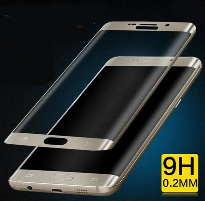 Спереди полное покрытие экрана протектор для Samsung Galaxy S7edge Full Cover края Закаленное