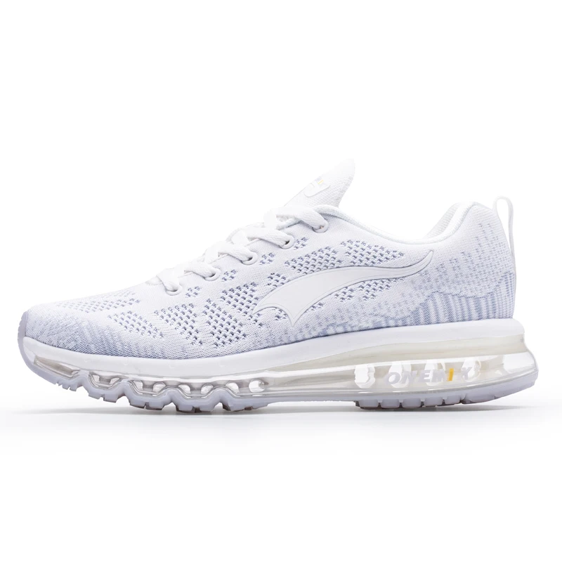 White grey ONEMIX, мужские кроссовки для бега, красивые, Zapatillas, спортивная обувь для тренировок, черные, красные, спортивная обувь для бега на открытом воздухе 1118B - Цвет: White grey