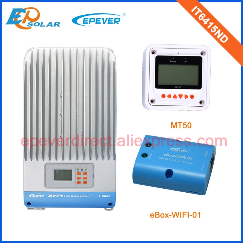 48В солнечные панели mppt Регуляторы заряда 60А 60amp IT6415ND EPsolar EPEVER + wifi и MT50 12В 24В 36В Авто