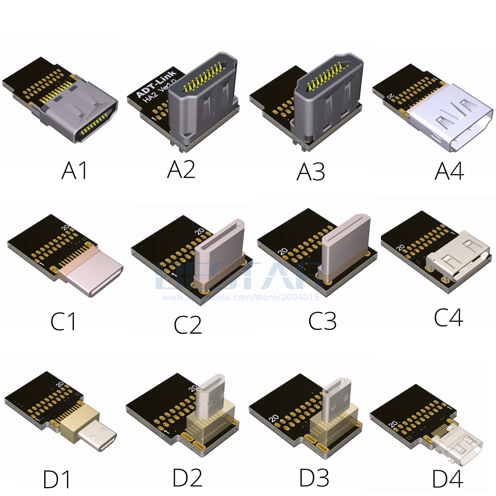 C2 D экранированный FPV Mini HDMI 2 0 Тип C вверх угол к Micro вниз разъем 4K 60 Гц HD плоский FPC