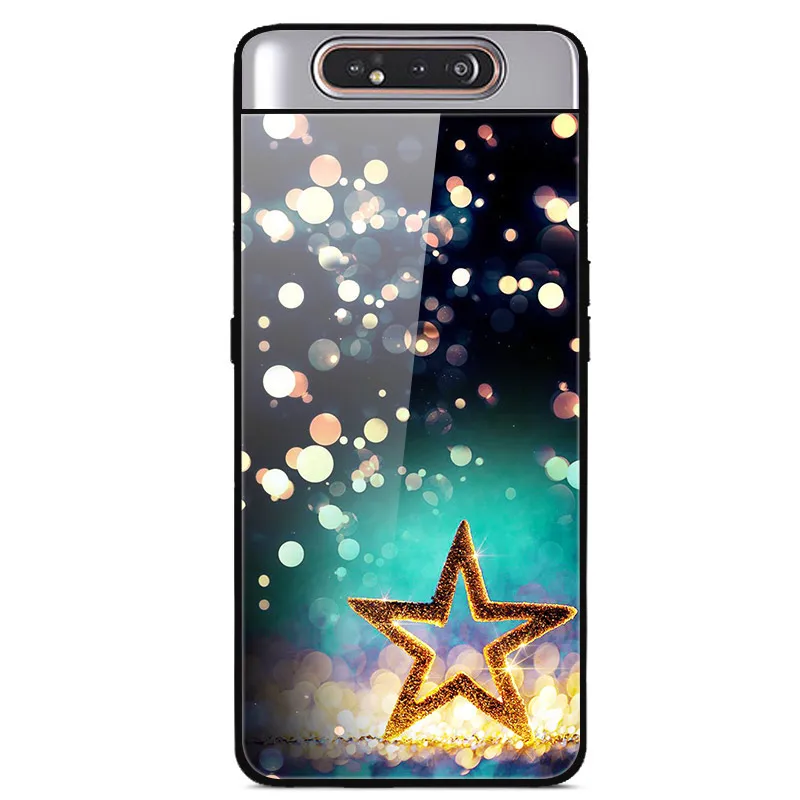 51 Для samsung Galaxy A80 чехол из закаленного стекла жесткая задняя крышка для samsung Galaxy A80 A90 SM-A805F SM A805F чехол для телефона A 80 6,7'' - Цвет: 51
