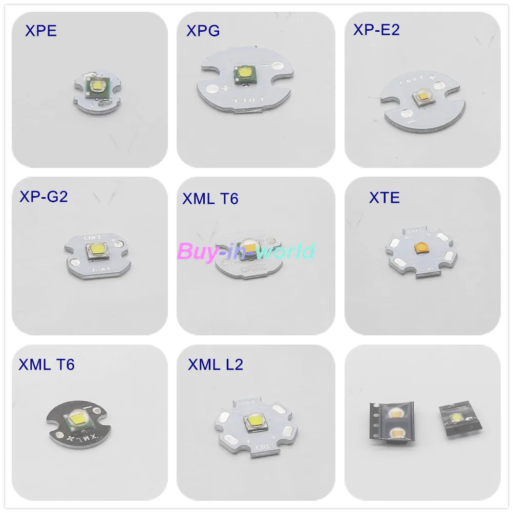 1 шт. CREE XPE XPE2 3 Вт XTE XPG XPG2 XML T6 XML2 10 светодиодный эмиттер чип лампа высокой мощности