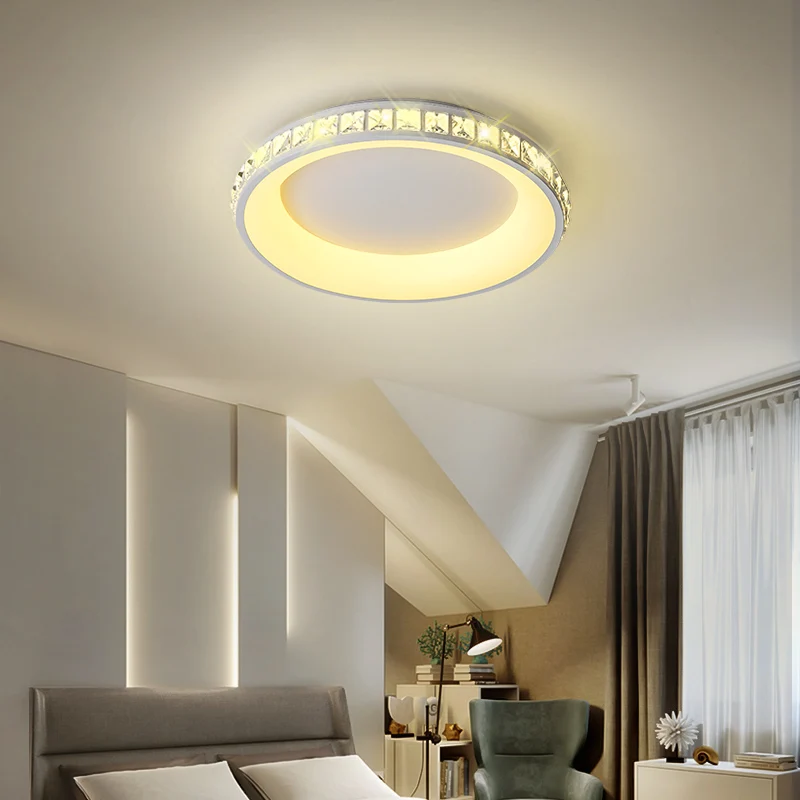 Круглые 360/450 мм хрустальные Современные светодиодные люстры светильники plafonnier