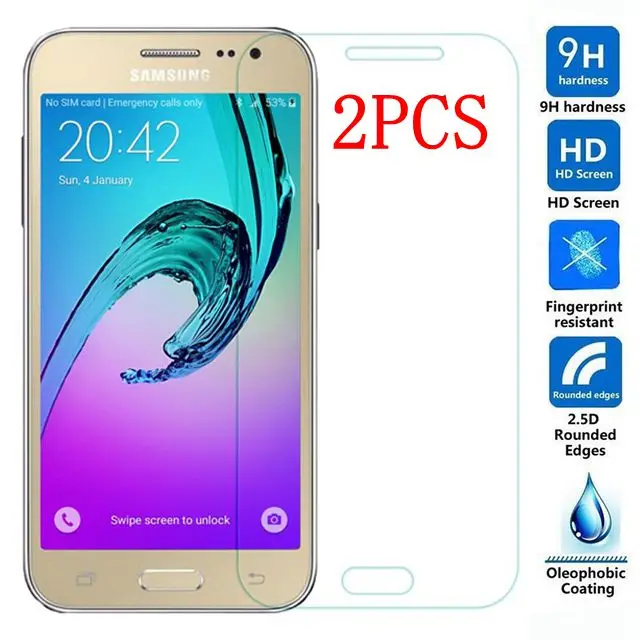 Закаленное стекло для Samsung GALAXY J2 2 шт. защитная пленка экрана J200 J200F J200H