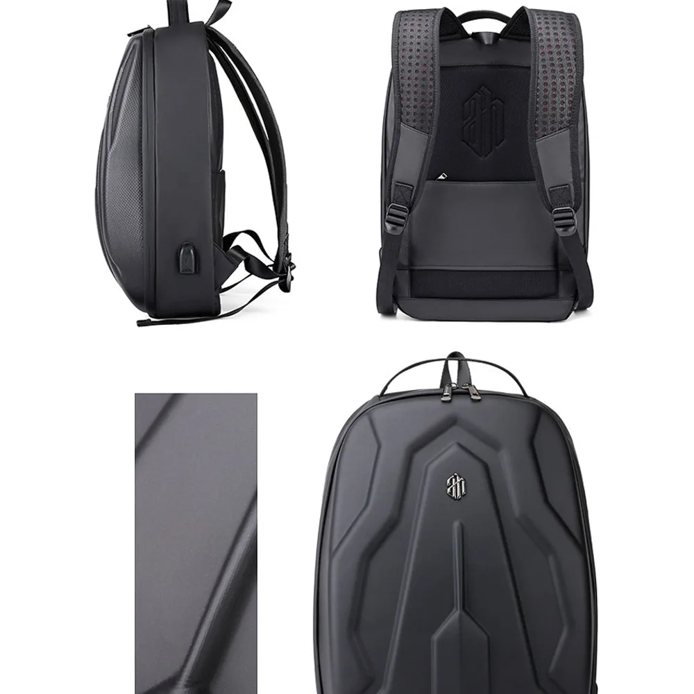 Мужской рюкзак для ноутбука 17 дюймов модный многофункциональный с жестким