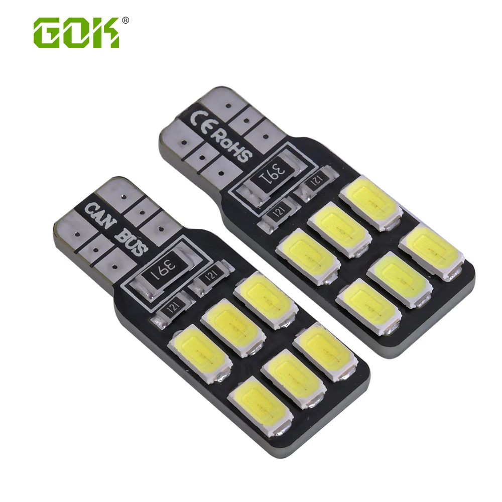 

4 шт./партия, Автомобильные светодиодные лампы Canbus T10 12smd 5630 5730