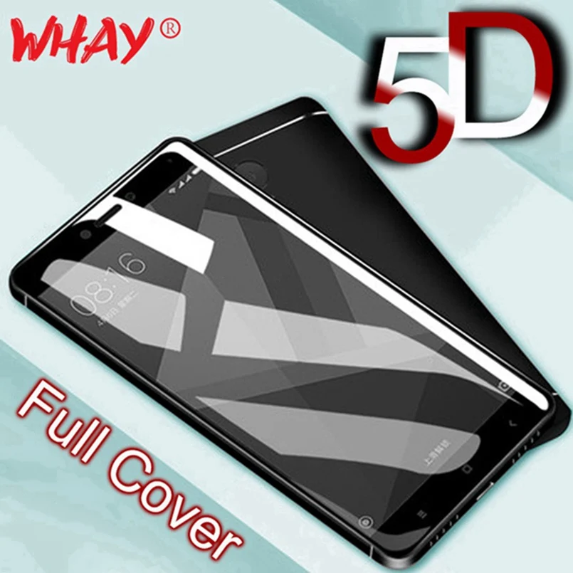 WhaY 5D стекло для Xiaomi Redmi 4X протектор экрана изогнутый край 9 H полное покрытие Xiomi