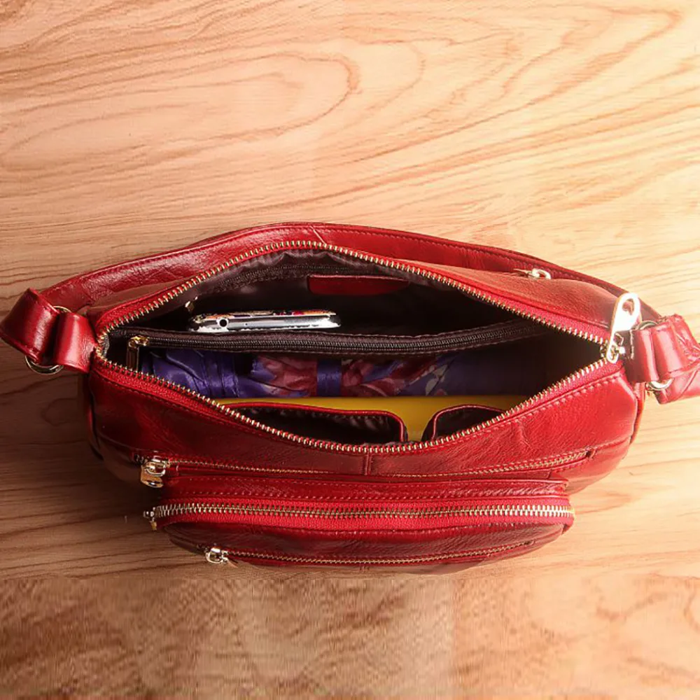 Женская сумка мессенджер через плечо из натуральной воловьей кожи|Сумки с