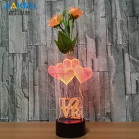love balloon flower arrangement 3d lamp remote control touch acrylic creative gift led night light usb dry battery two power