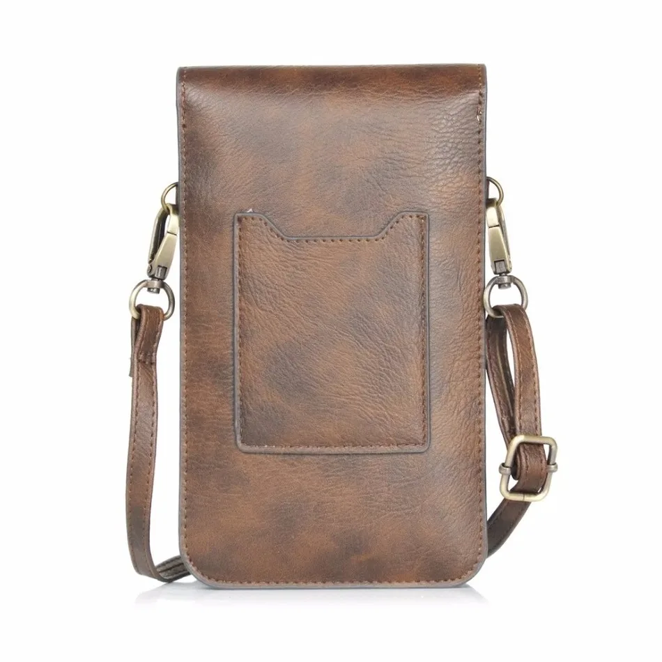 Outdoor General Girl Holster Bag Rhinoceros Pattern Double Pockets Pouch Phone Cases For Apple iPhone 8 Smartphones | Мобильные
