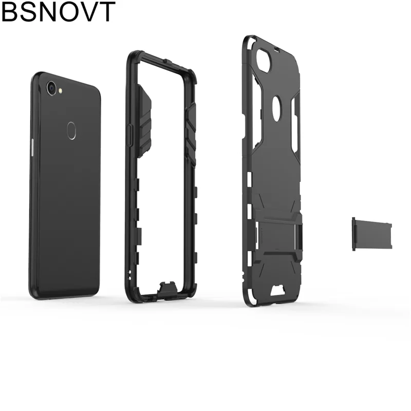 Bsnovt чехол для телефона OPPO F7 из мягкого силикона + Пластик Подставка-чехол