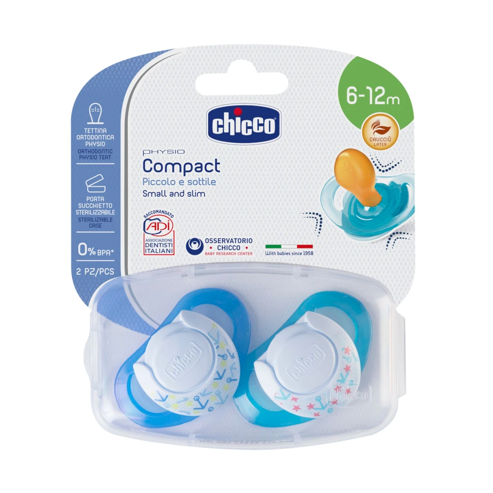 Пустышка Chicco Physio 2 шт. 6 12 мес. латекс &quotМорская&quot|Соска| |