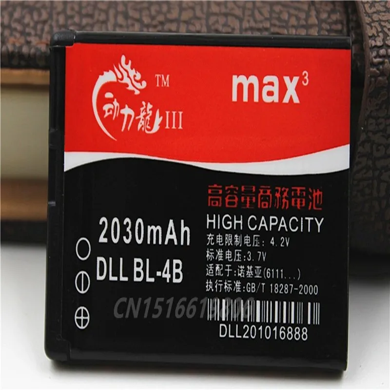Оригинальный аккумулятор DLL для телефона Nokia 6111 7370 7373 7500 BL4B 2030Amh 2019|battery for|battery for