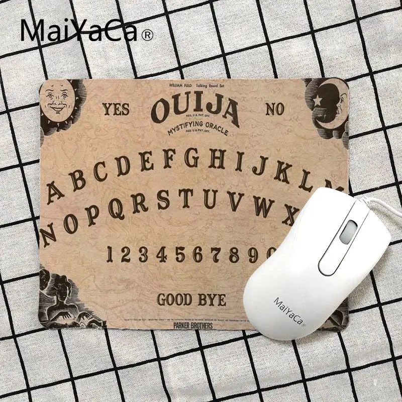 MaiYaCa высокое качество Ouija доска DIY дизайн игровой с узором коврик для мыши Размер для 18x22 см 25x29 см маленький коврик для мыши - Цвет: No Lock Edge25x29cm