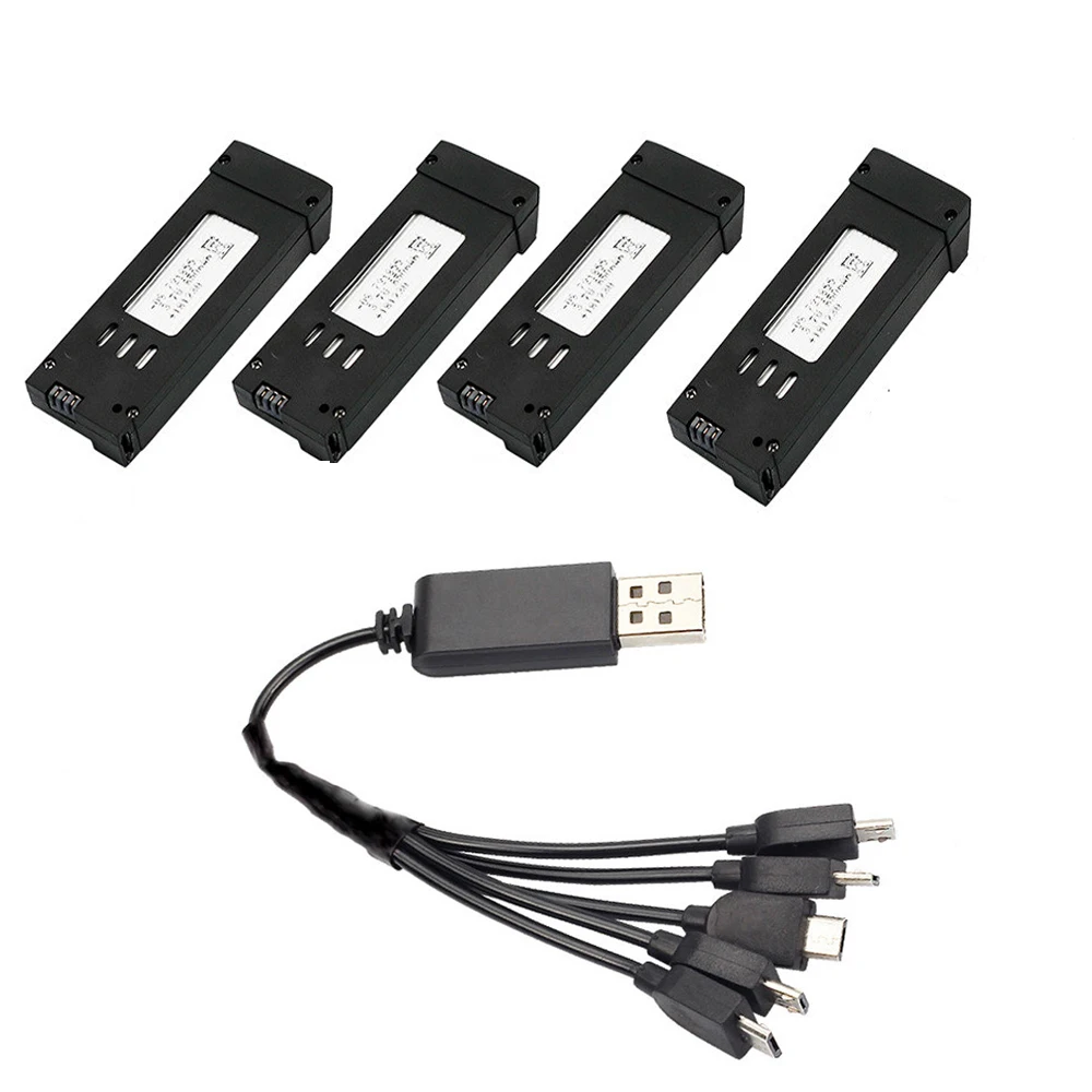 3 7 V 500 mAh Батарея для Eachine E58 Quadcopter Дрон шнур зарядки батареи Перезаряжаемые