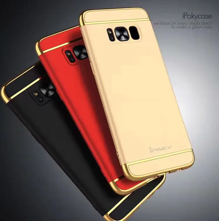 Чехол накладка ipaky для samsung galaxy S 8 S7 edge S8 plus чехлы и s7edge S8plus 3 в 1 Жесткий из