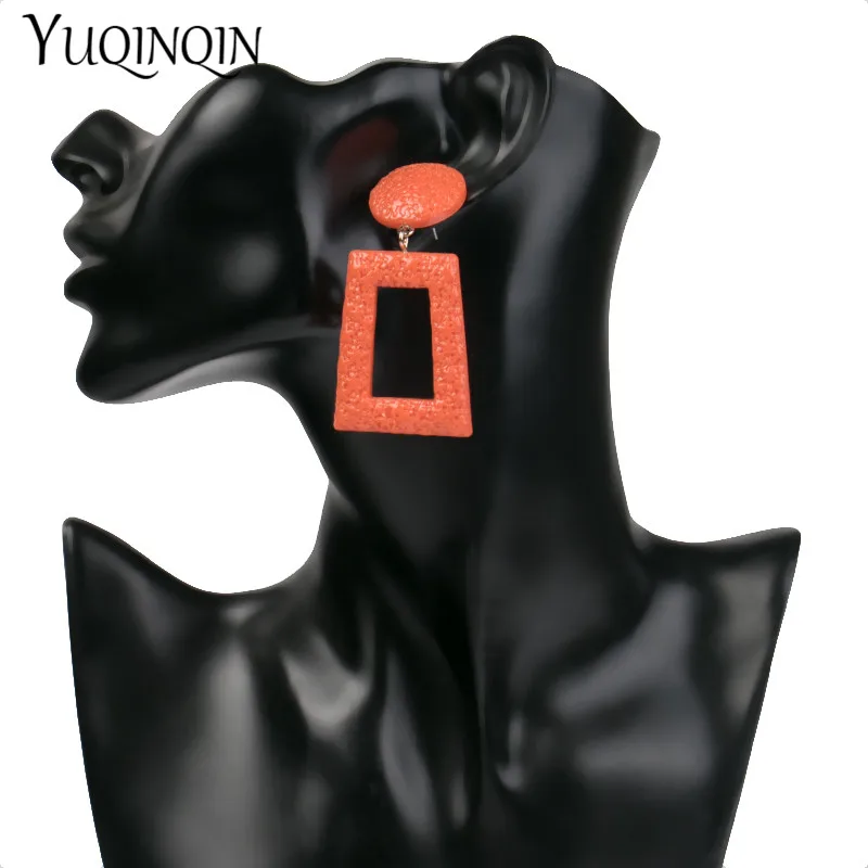 Классические длинные большие круглые геометрические модные серьги-капли из