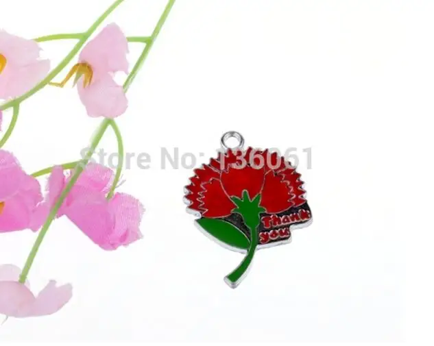 10 шт. винтажная бижутерия Эмаль Инь Янь Гвоздика цветок красные губы обувь демон