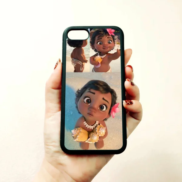 Principessa moana детские мягкие края чехол для телефона iPhone 5S SE 6 6S plus 7 8 X XR XS MAX черный