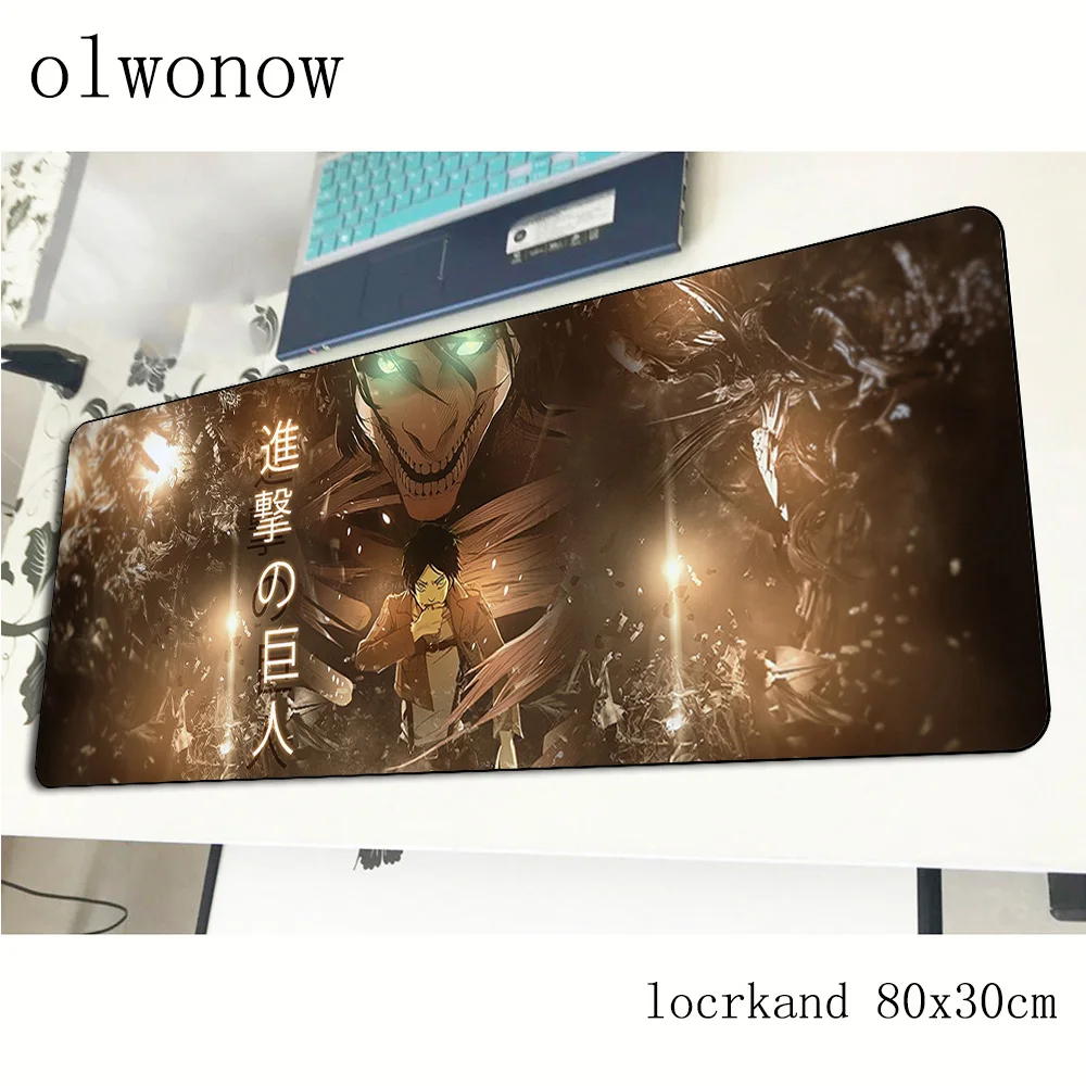 Коврик для мыши attack on titan 80x30 см лидер продаж игровой коврик геймеров