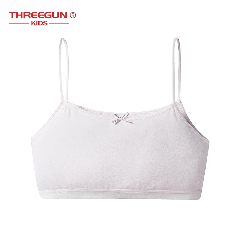 THREEGUN/нижнее белье для девочек-подростков, подростковые бюстгальтеры для девушек, детский бюстгальтер для первых тренировок, детское белье, мягкий хлопковый бюстгальтер
