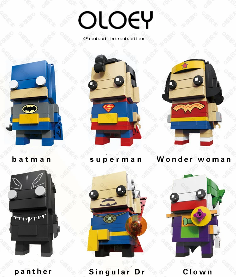 Составное здание блоки квадратная голова большая Marvel железная модель человека