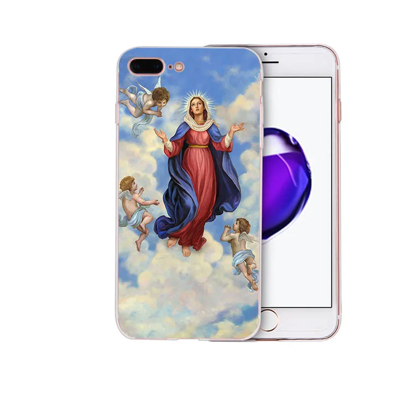 Мягкий силиконовый чехол IMIDO с изображением девы Марии для iphone x xs xr xsmax 7/8plus 6s/6plus 5s
