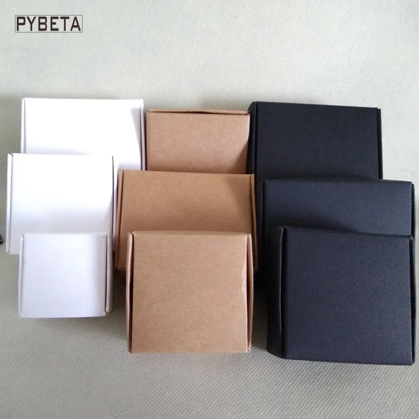White Black Gift Boxes For Tea Jewelry Candy Diy Handmade Soap Packing