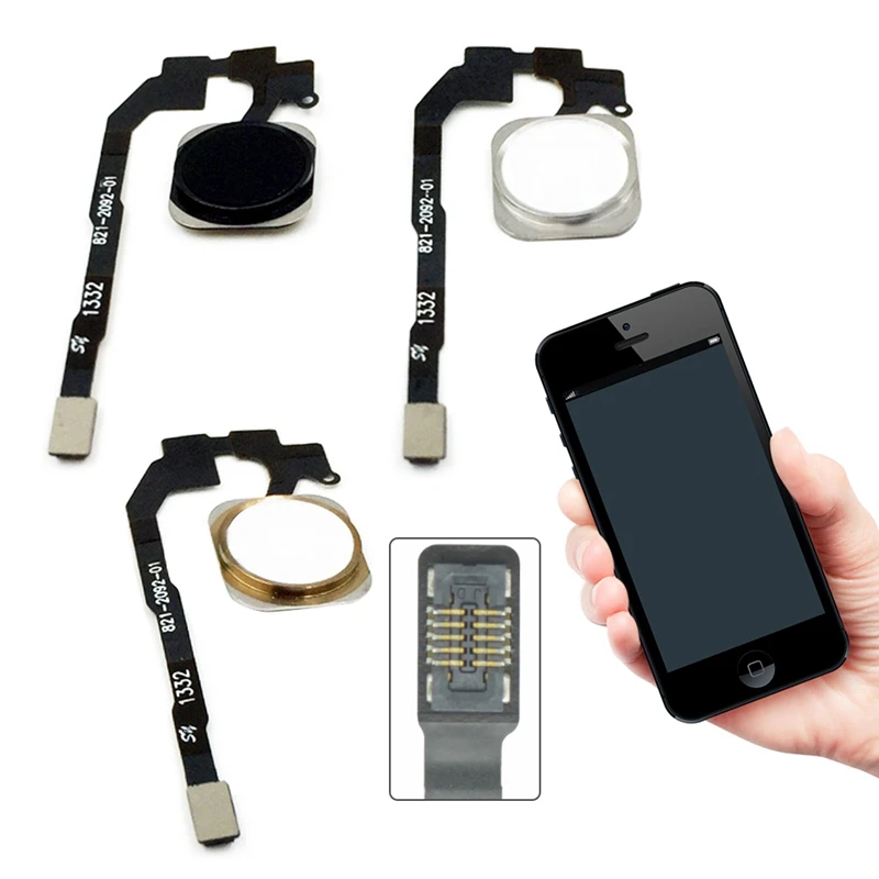 Для IPhone 5S 5SE механизм кнопки Home гибкий кабель Шлейф датчика комплект запасных частей для Iphone 5S кнопки «домой»