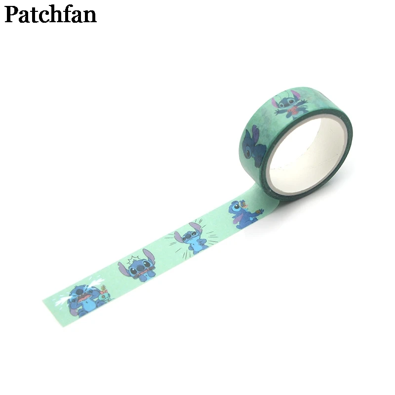Patchfan Stitch meme Косплей малыш мультфильм альбом книга DIY Скрапбукинг клей васи маскирующая лента принт шаблон стикер A2020