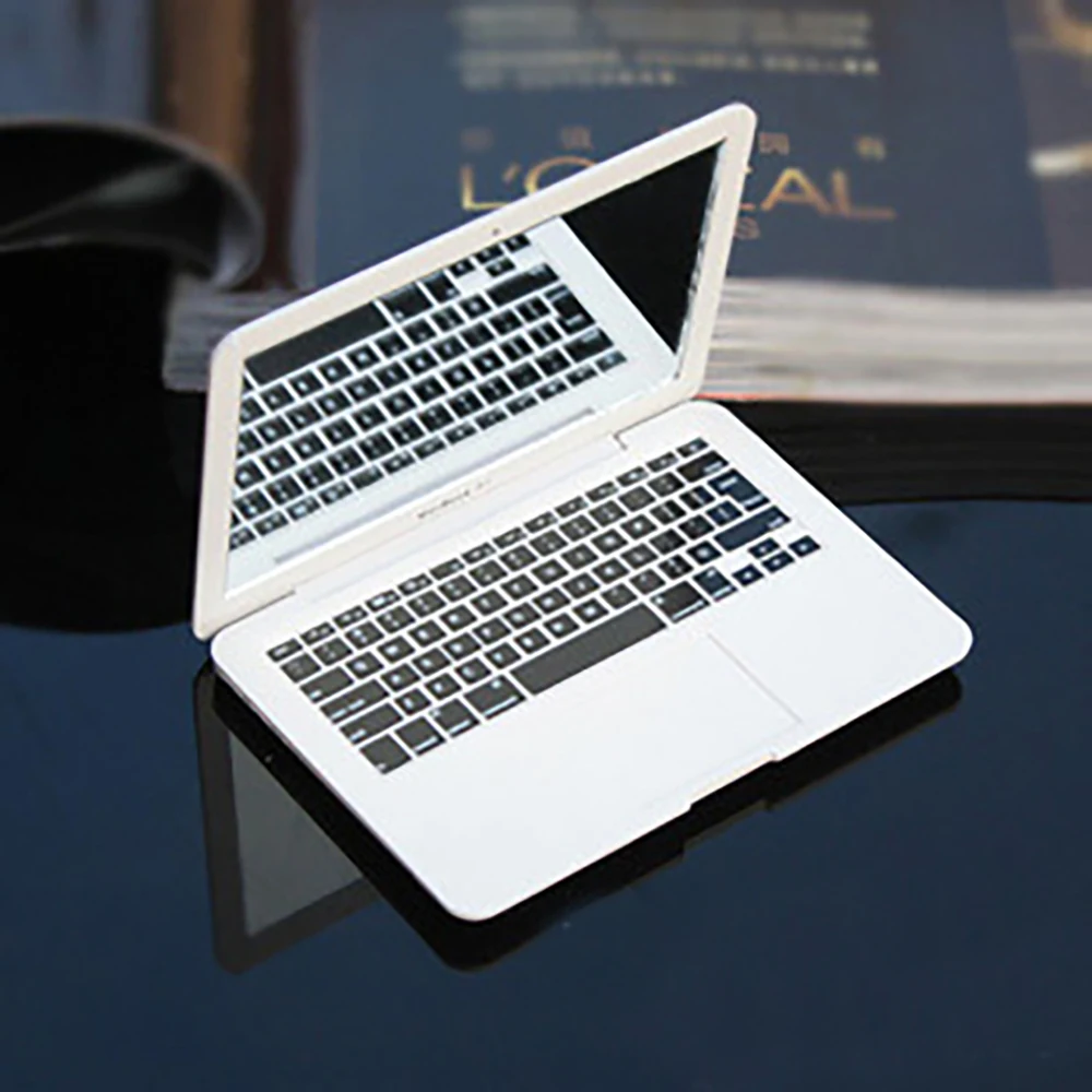 Portable Pocket Notebook Makeup Mirror Creative Cute Laptop Beauty Cosmetic Mirrors Single Side Lens Woman Make Up Tool M004 | Дом и сад