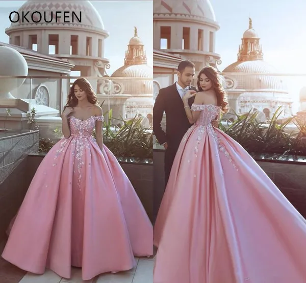 Бальное платье Quinceanera 2021 Атласное Дубай Саудовский арабский vestido de 15 16 лет сладкое
