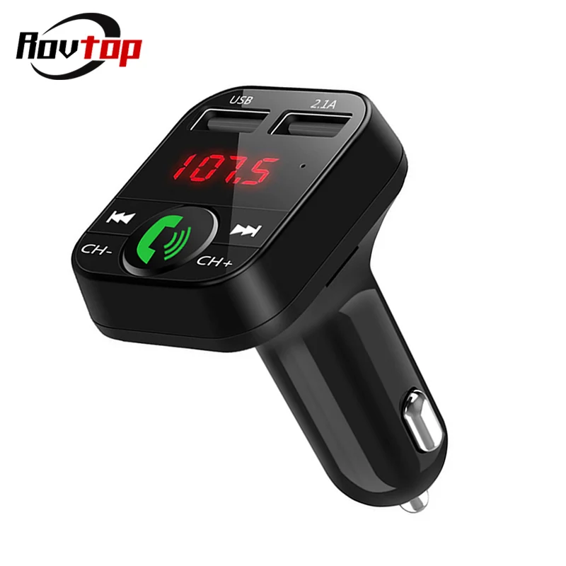 Автомобильный комплект громкой связи Rovtop Bluetooth аксессуар FM передатчик ЖК дисплей