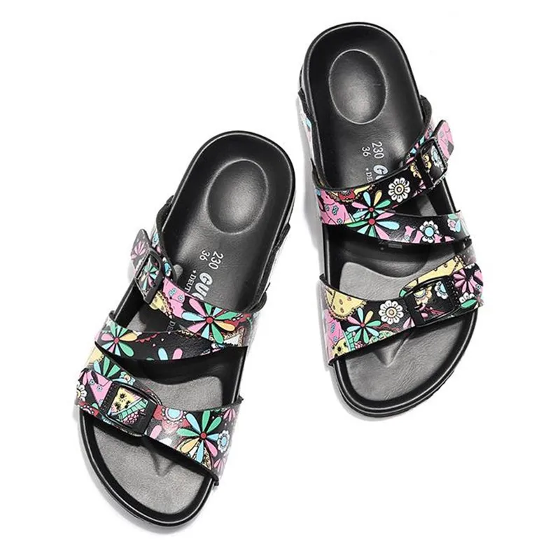 COSMAGIC Новинка 2019 года летние пляжные женские пробковые шлёпанцы для женщин