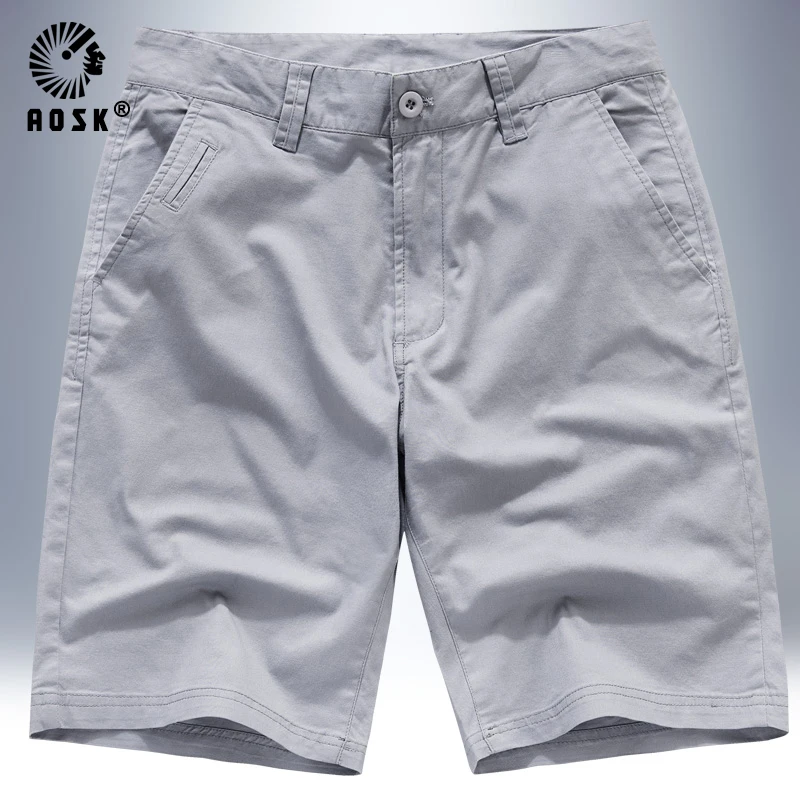 Summer New Cotton Shorts Loose Men's Casual Gray White Drawstring Waist Bermuda Men Plus Increase size 28-44 | Мужская одежда
