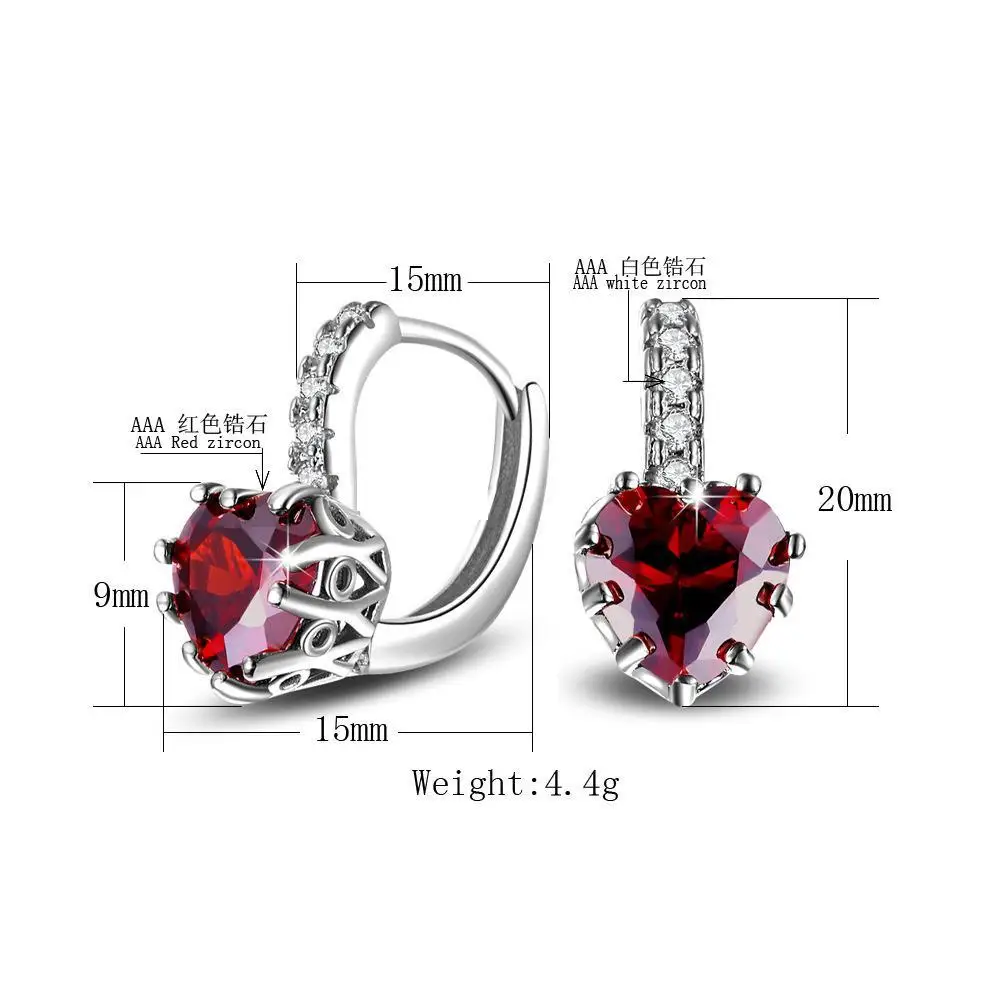 Серьги женские из серебра пробы с кристаллом | Украшения и аксессуары