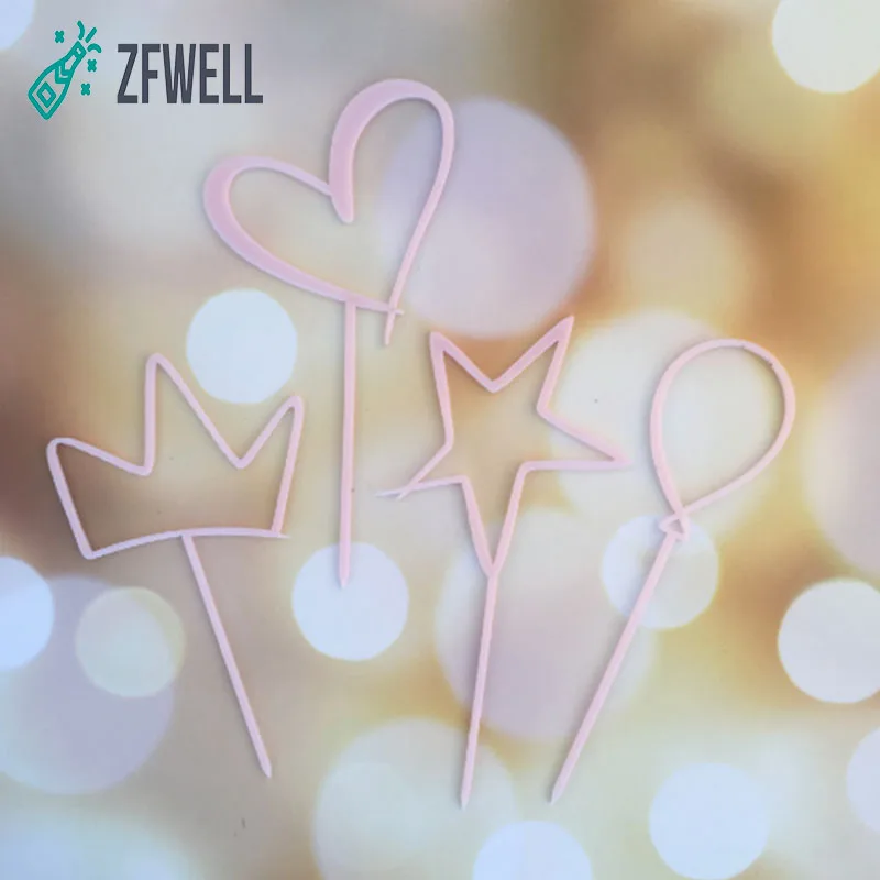 Zfwell4 шт./лот акриловый воздушный шар в виде короны пятиконечная звезда четыре