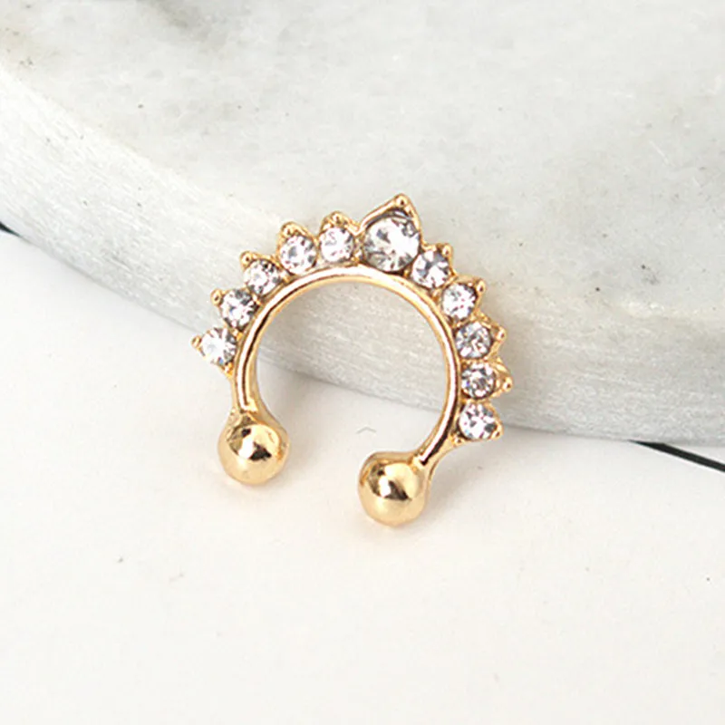 Новые модные европейские и американские серьги простые не проколотые манжеты